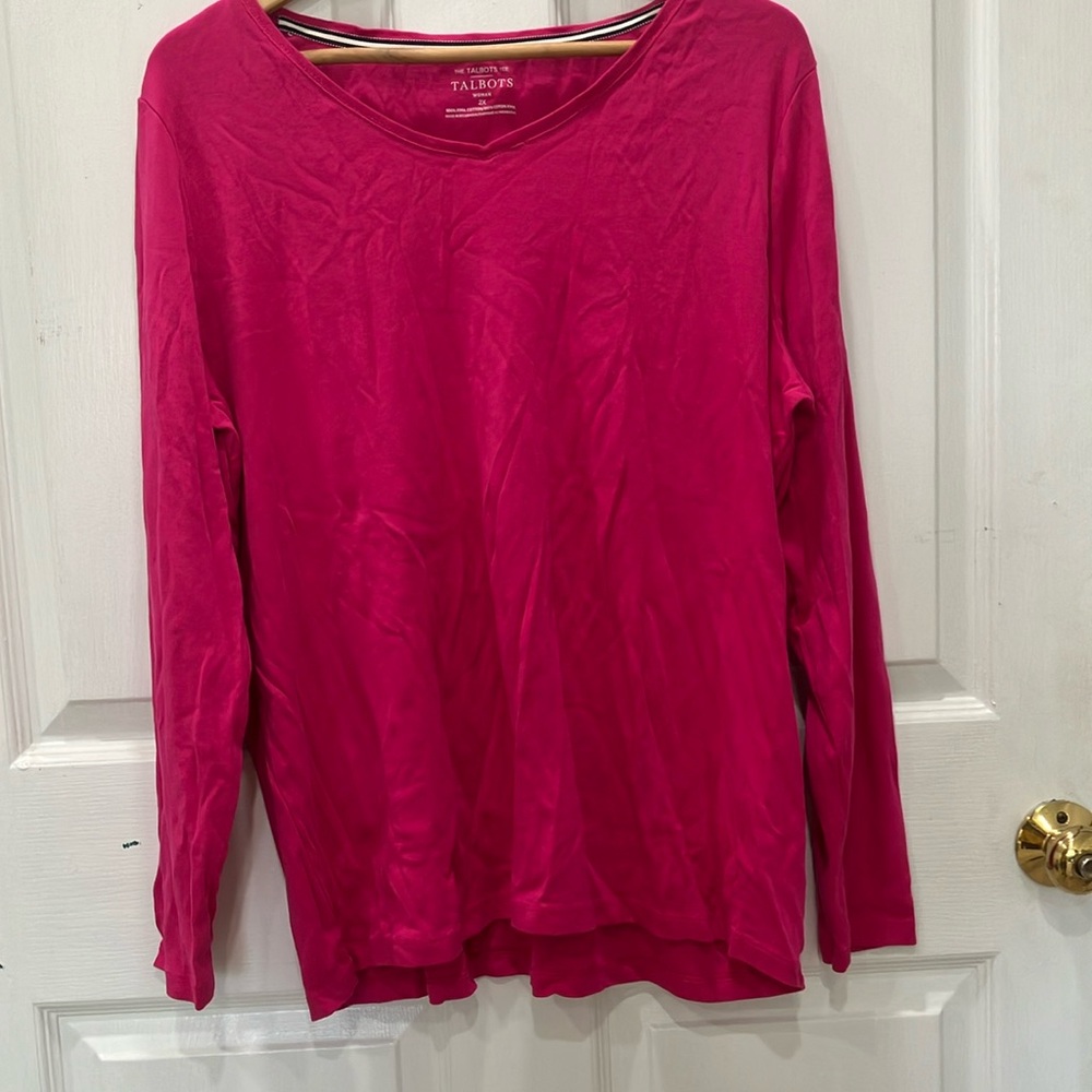 Talbots Women's Pink Long Sleeve Top
